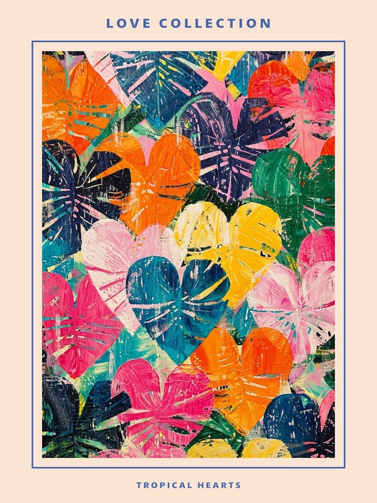 Heart Brushstrokes 2 Poster