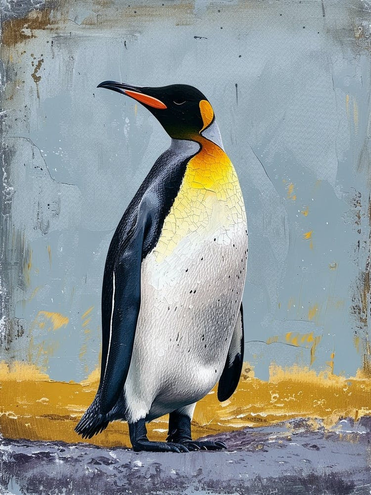 King Penguin Bleaker Island Colour Block Painting 3