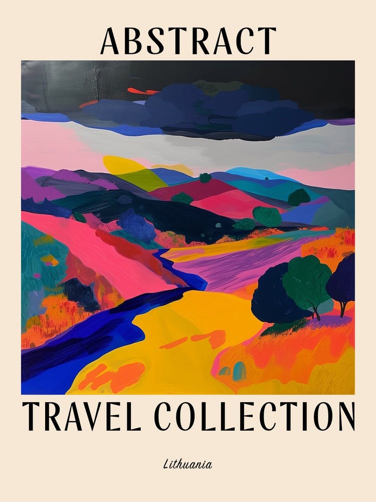 Abstract Travel Collection Poster Lithuania 2