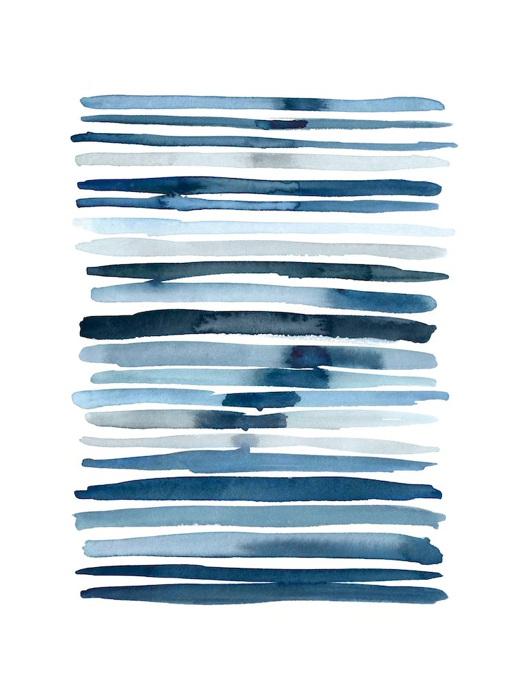 Watercolor Blue Stripes