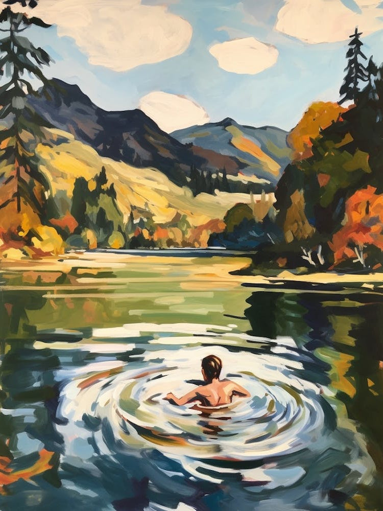 Wild Swimming At Loch Achray Scotland 2
