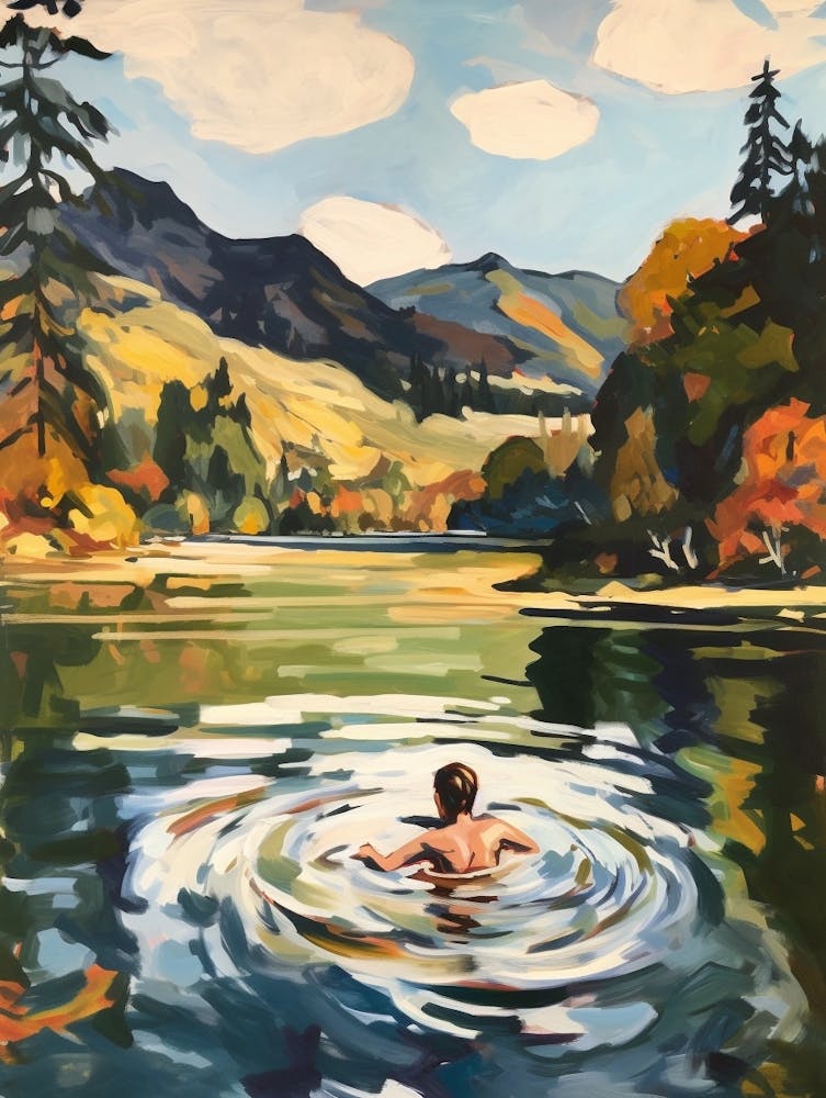 Wild Swimming At Loch Achray Scotland 2