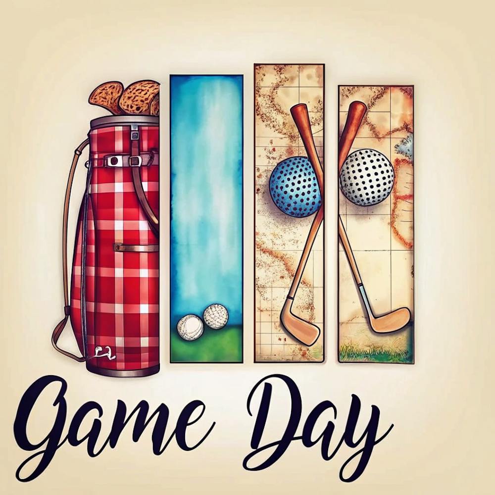 Classic Golf Club Collage A Nostalgic Compositio