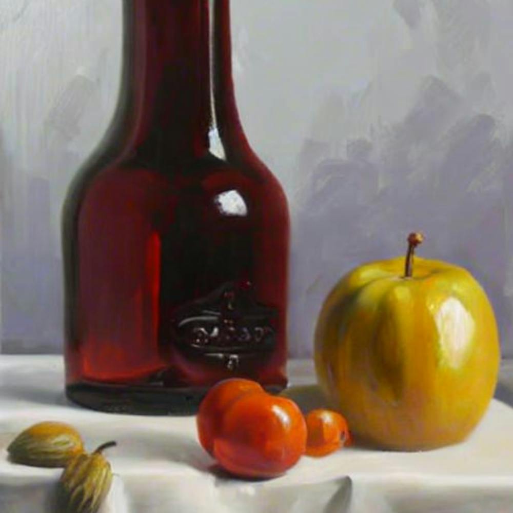 Apple And Bottle
