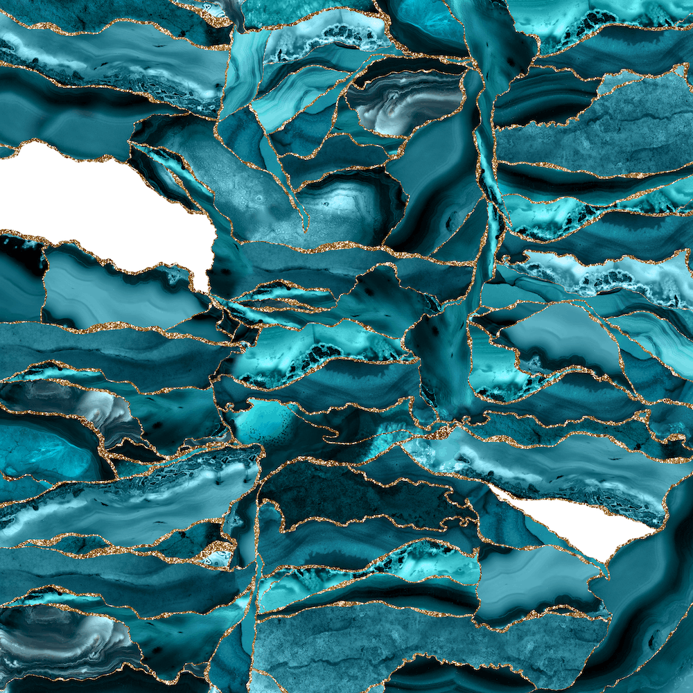 Agate Blue Gold