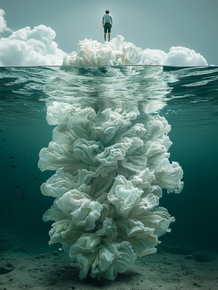 Man Standing On Top Of A Cloud