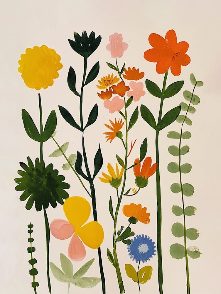 Motifs floraux peints Trèfle des prairies 3