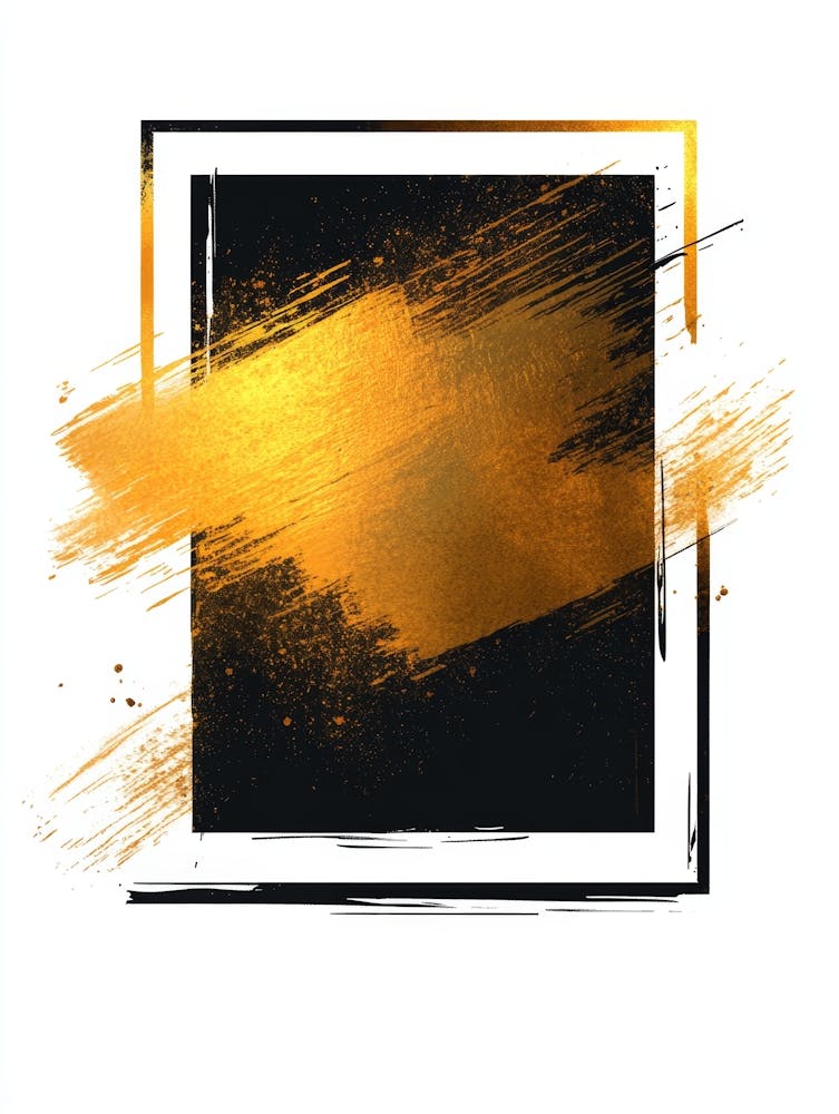 Gold Brush Strokes 14