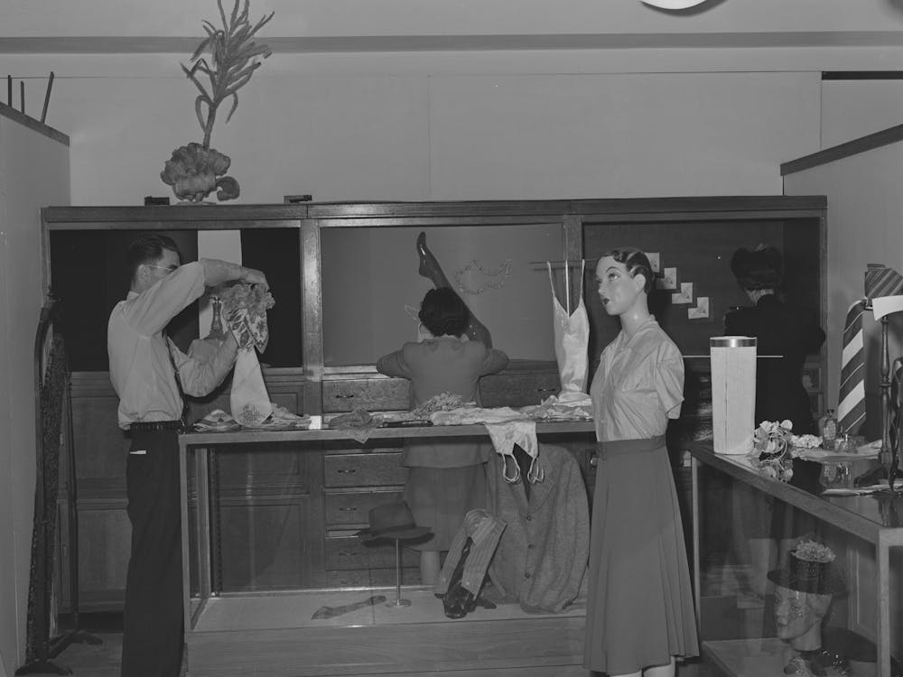 Untitled Photo, Possibly Related To Merchandise Display In Retail Sales Class At The San Diego Vocational School