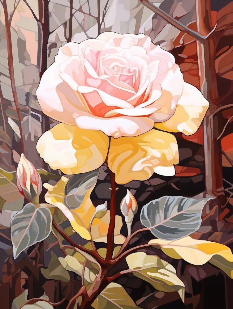 Rose 2 Flower Painting