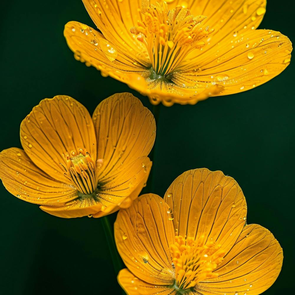 Three Yellow Flowers