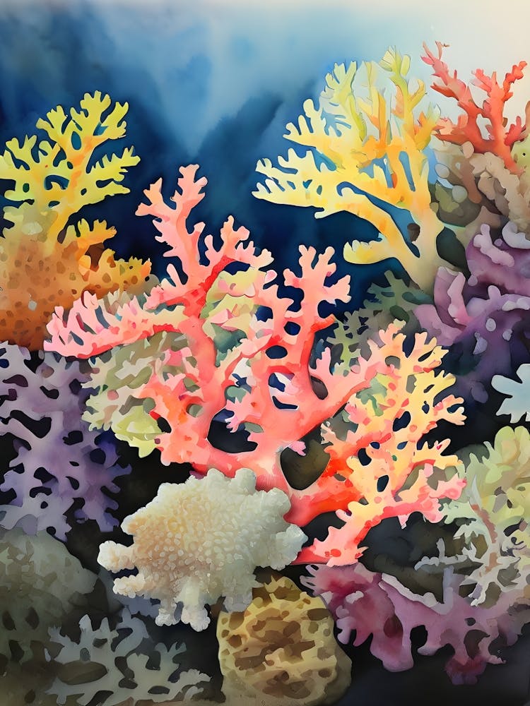 Acropora Nasuta 2 Vintage Graphic Watercolour (2) (1)