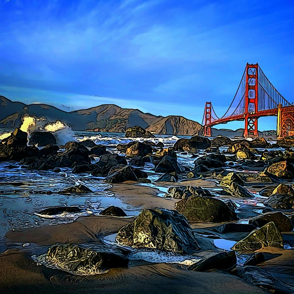 The Rocky Side of the GG Bridge