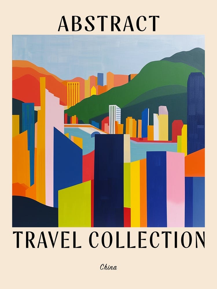 Abstract Travel Collection Poster China 1