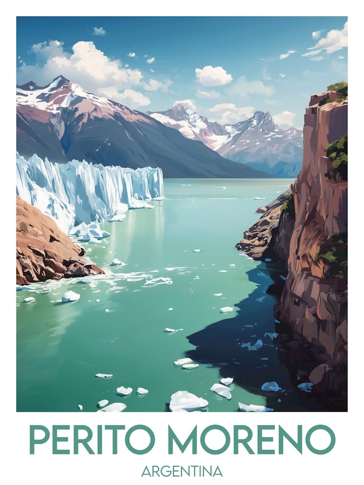 Affiche de voyage Perito Moreno