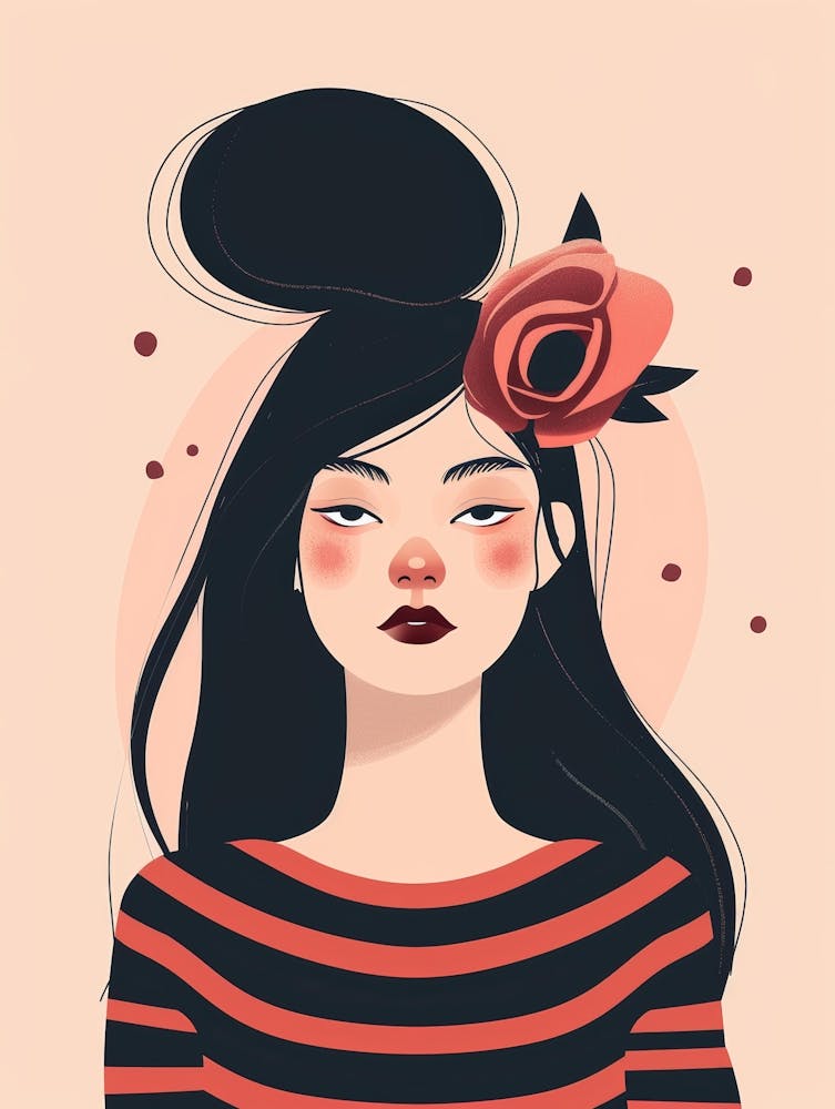 Illustration Fille Asiatique 4