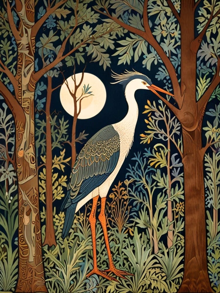 William Morris Heron In The Woods 2