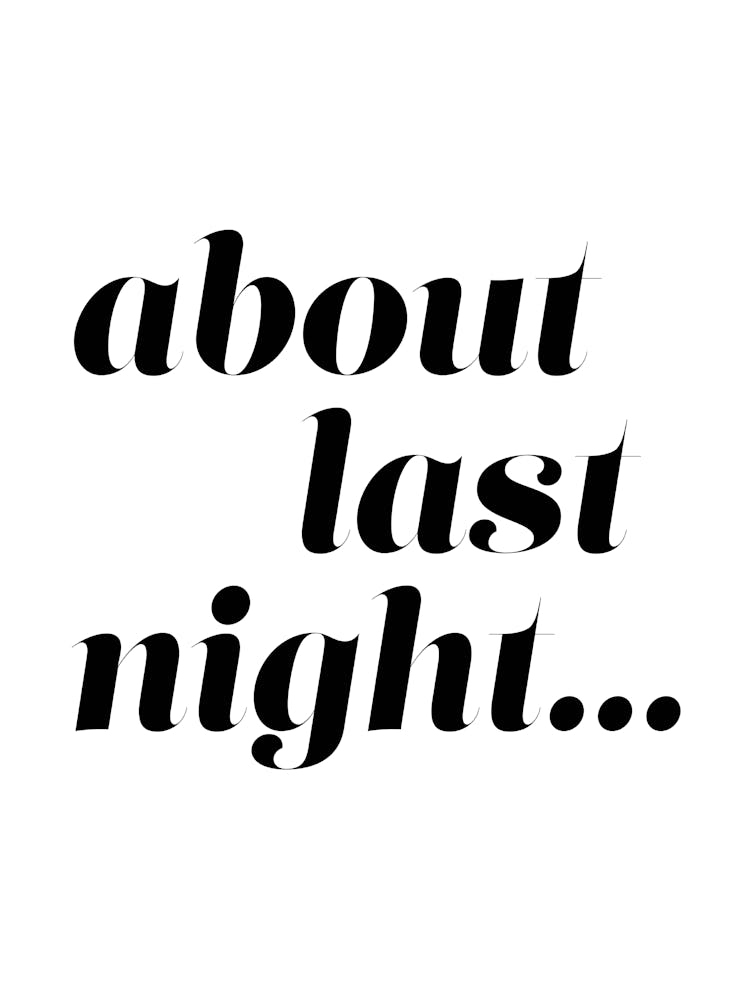 About Last Night