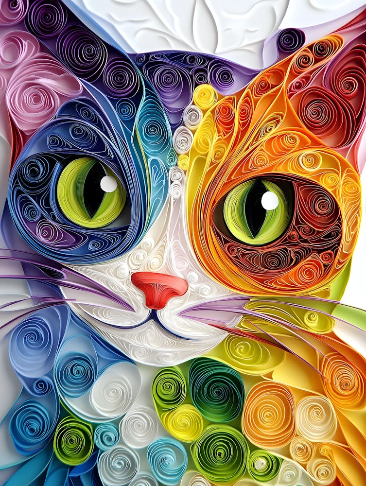 Quilling Cat 12