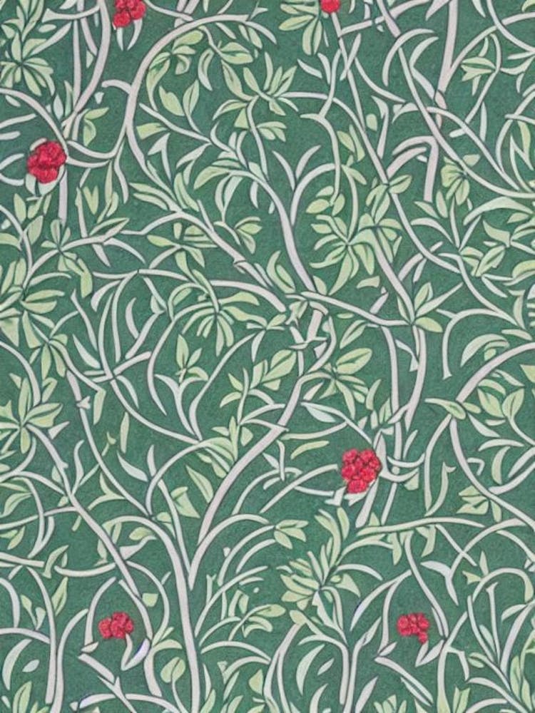 Red Alder tree Vintage Botanical