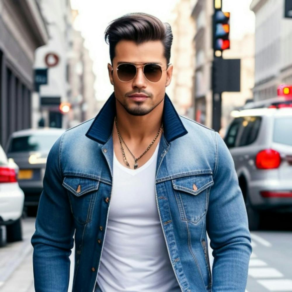 Man In Denim Jacket