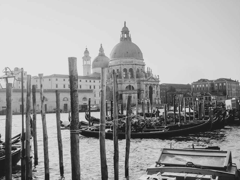 Venice Italy In Black And White 03