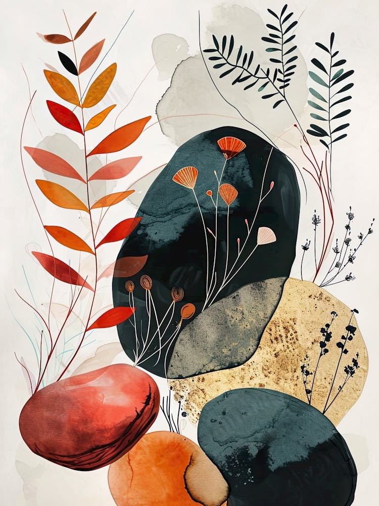 'Rocks And Leaves'