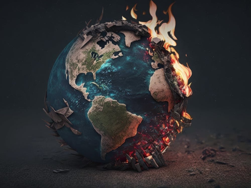 Earth on fire