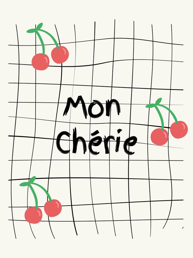 Mon Cherie Cherry Frid Poster