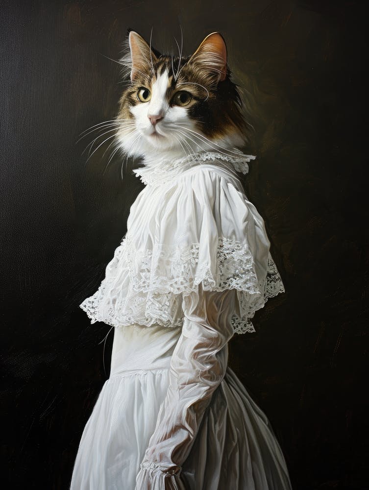 Cat In A Dress