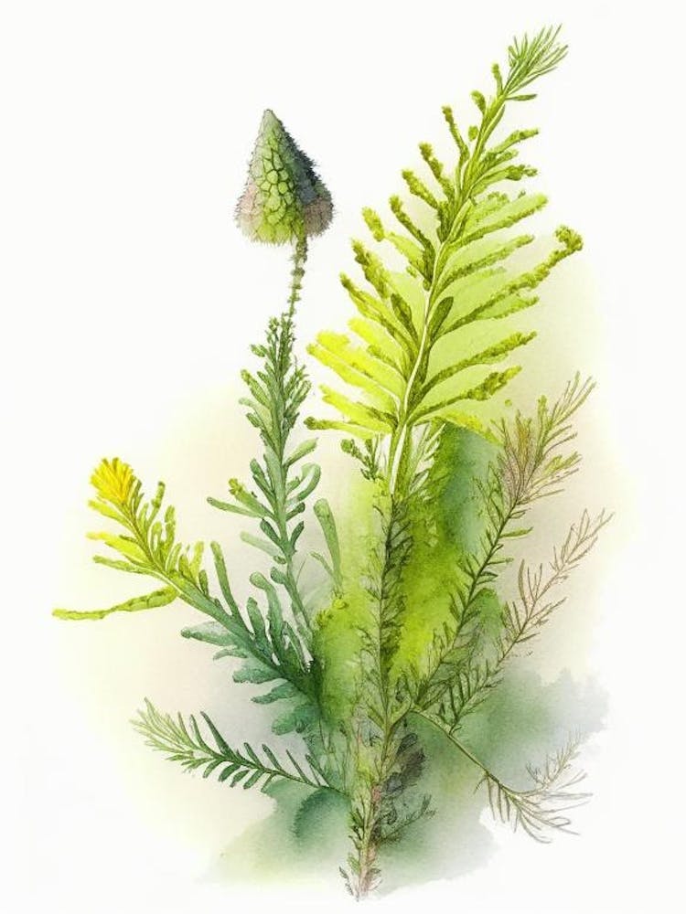 Club Moss Wildflower Watercolour 2