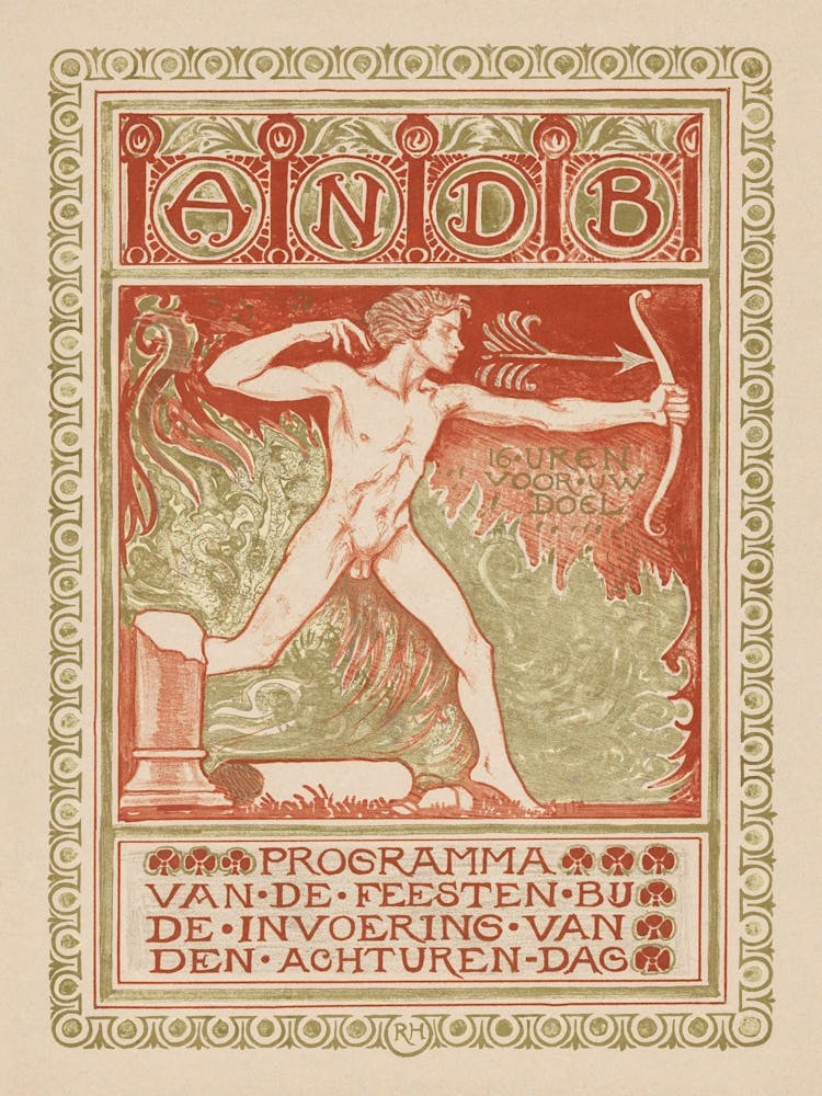 Cover Design For Party Program Of The General Dutch Diamond Workers Union (1911), Richard Roland Holst