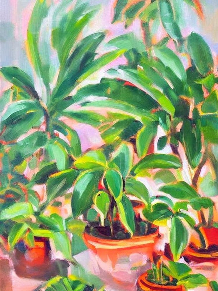Burle Marx Philodendron Impressionist Painting
