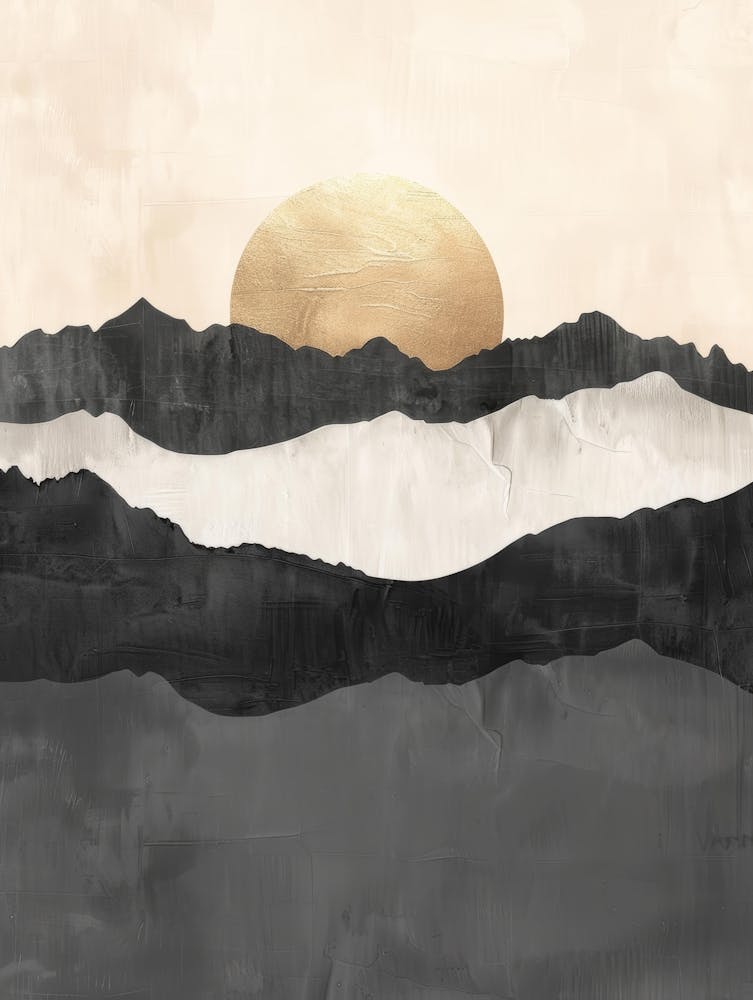 Sunset In The Mountains Canvas Print 4