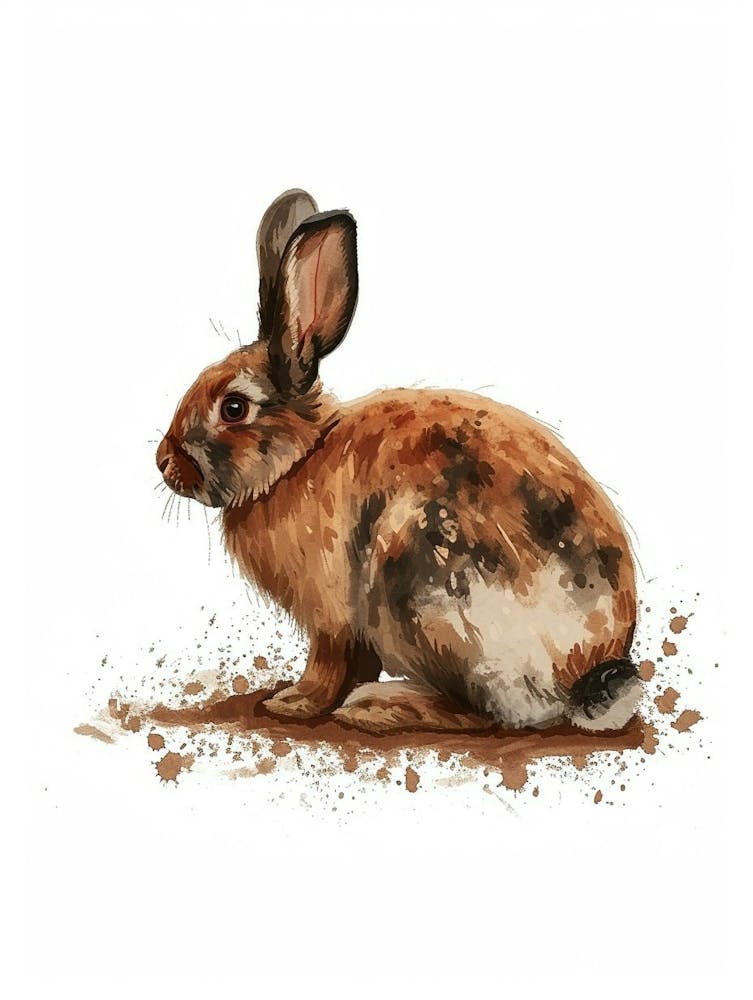 Polish Rex Rabbit Nursery Illustration 2