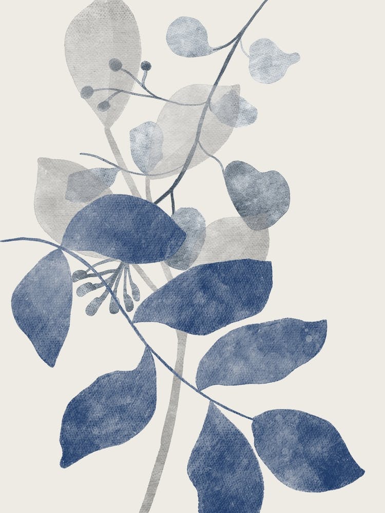 Blue Flower Wall Print 1