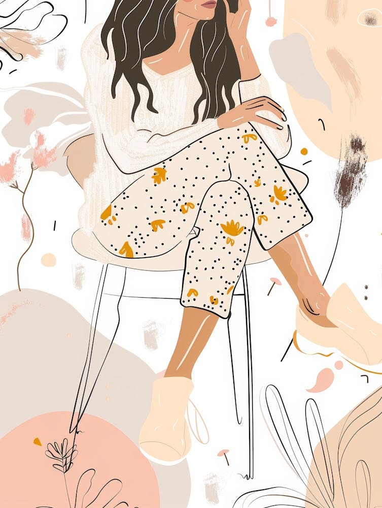 Woman In Pajamas