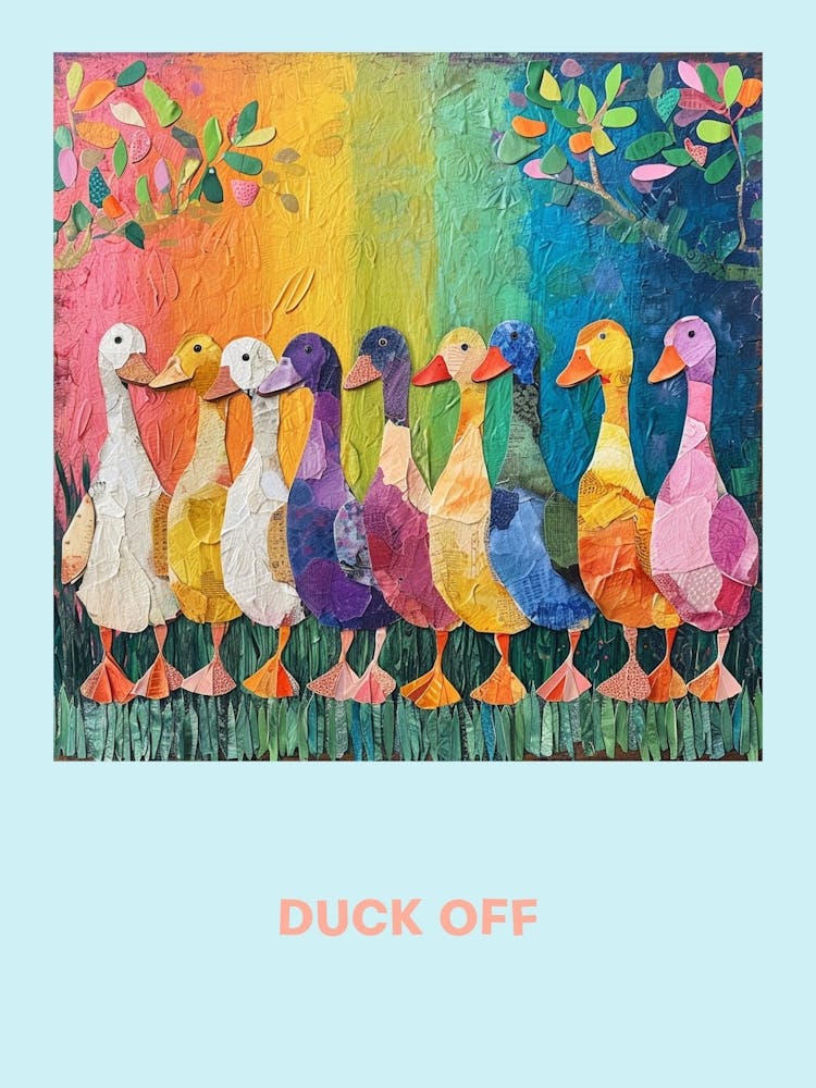 Duck Off Regenbogen-Poster 2