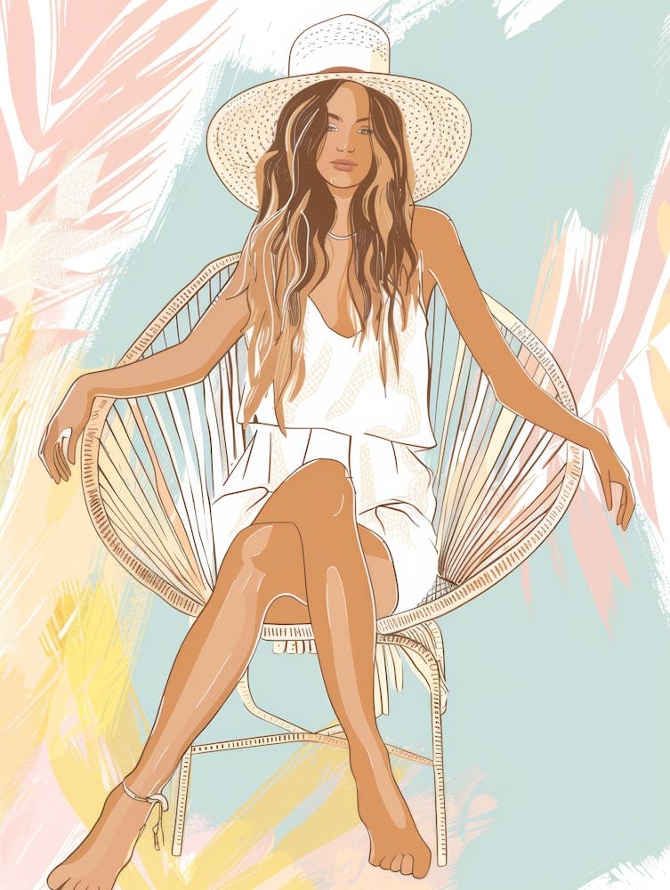 Girl Sitting In A Chair