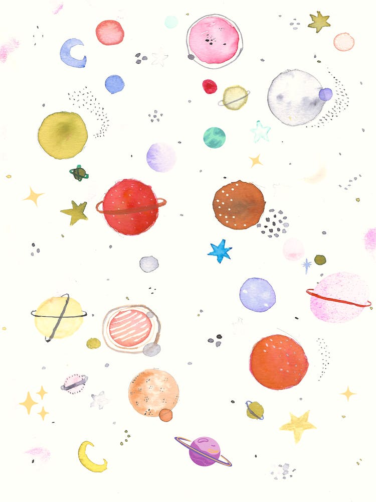 Moon and Stars - Multicolour