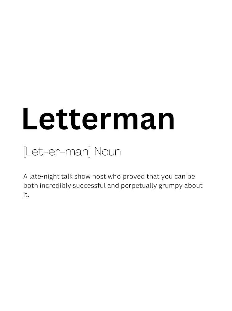 Letterman Definition Meaning 1