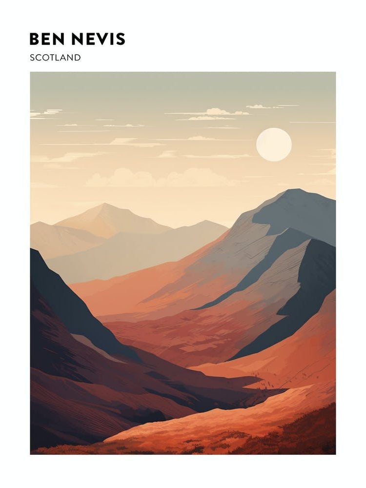 Ben Nevis Scotland 2 Hiking Trail Landscape Poster