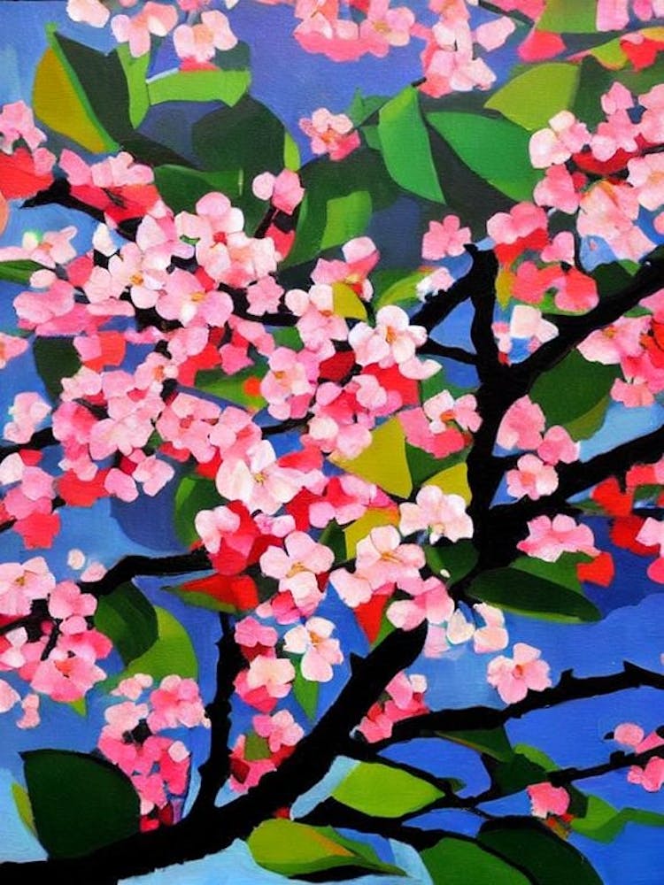 Flowering Cherry Tree Cubist 1