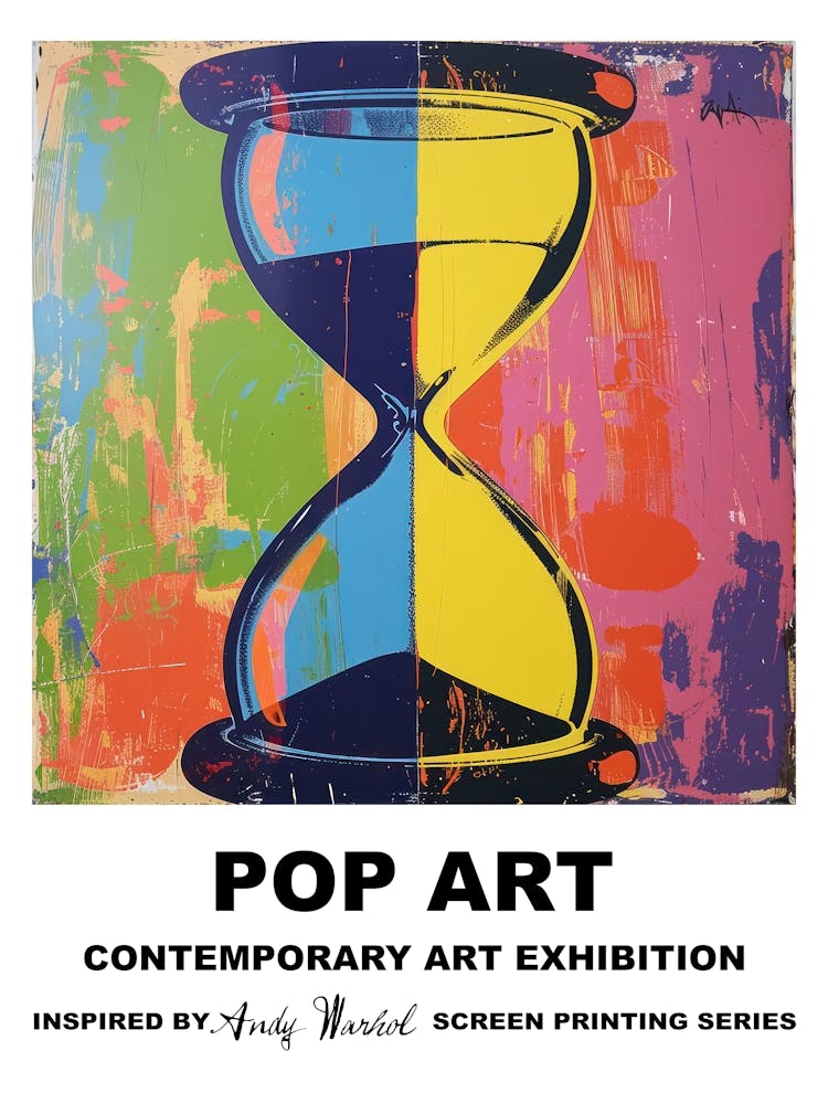 Poster Hourglass Pop Art 1