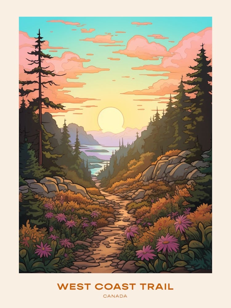 West Coast Trail Canada 4 Hike Poster