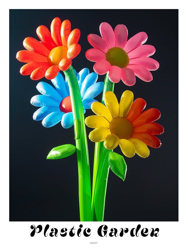 Bright Inflatable Flowers Poster Daisy 3