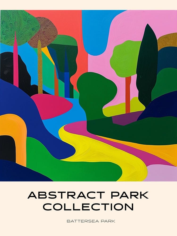 Abstrakte Park Kollektion Poster Battersea Park London 6