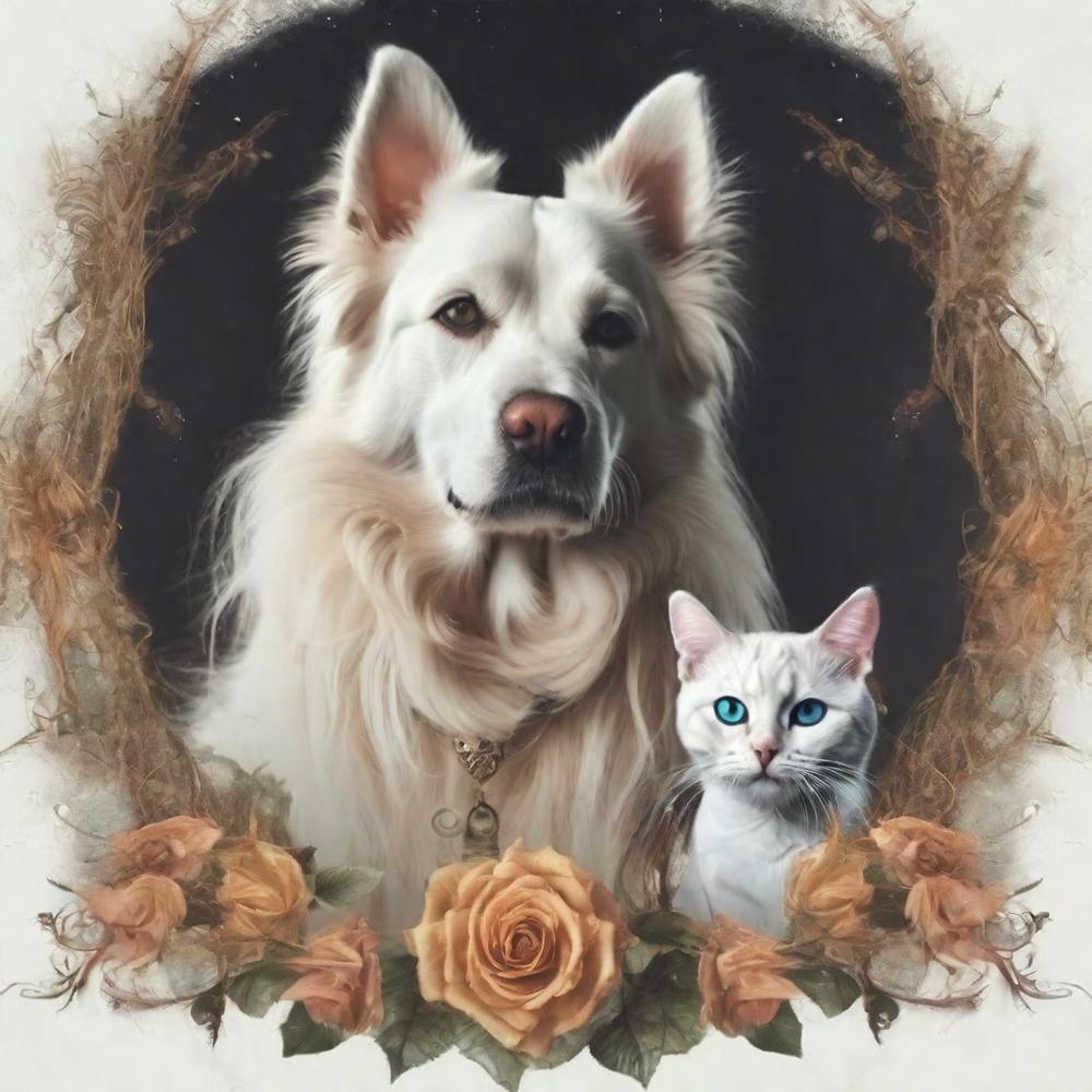 cat with l
dog
