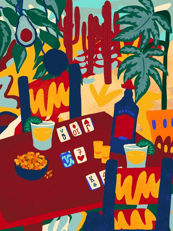 Tequila And Cards Mexico