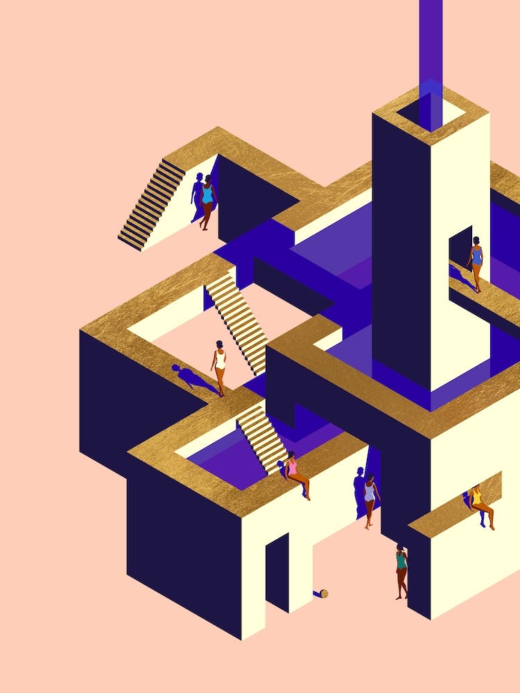 Impossible Architecture Blush And Gold